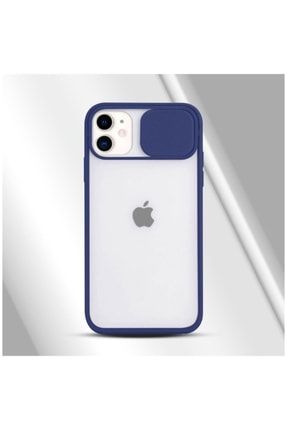 Apple Iphone 11 Uyumlu Kılıf Kamera Lens Korumalı Kılıf Lacivert 2199-m350