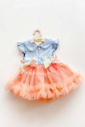 Tütülü Kız Çocuk Kot Elbise (OUTLET) T2509