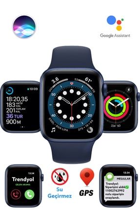 Watch 7 Akıllı Saat Konum Takip Siri Sesli Mesaj Yazma Komutlu Çift Tuş Smart Watch Ios & Android mg-37