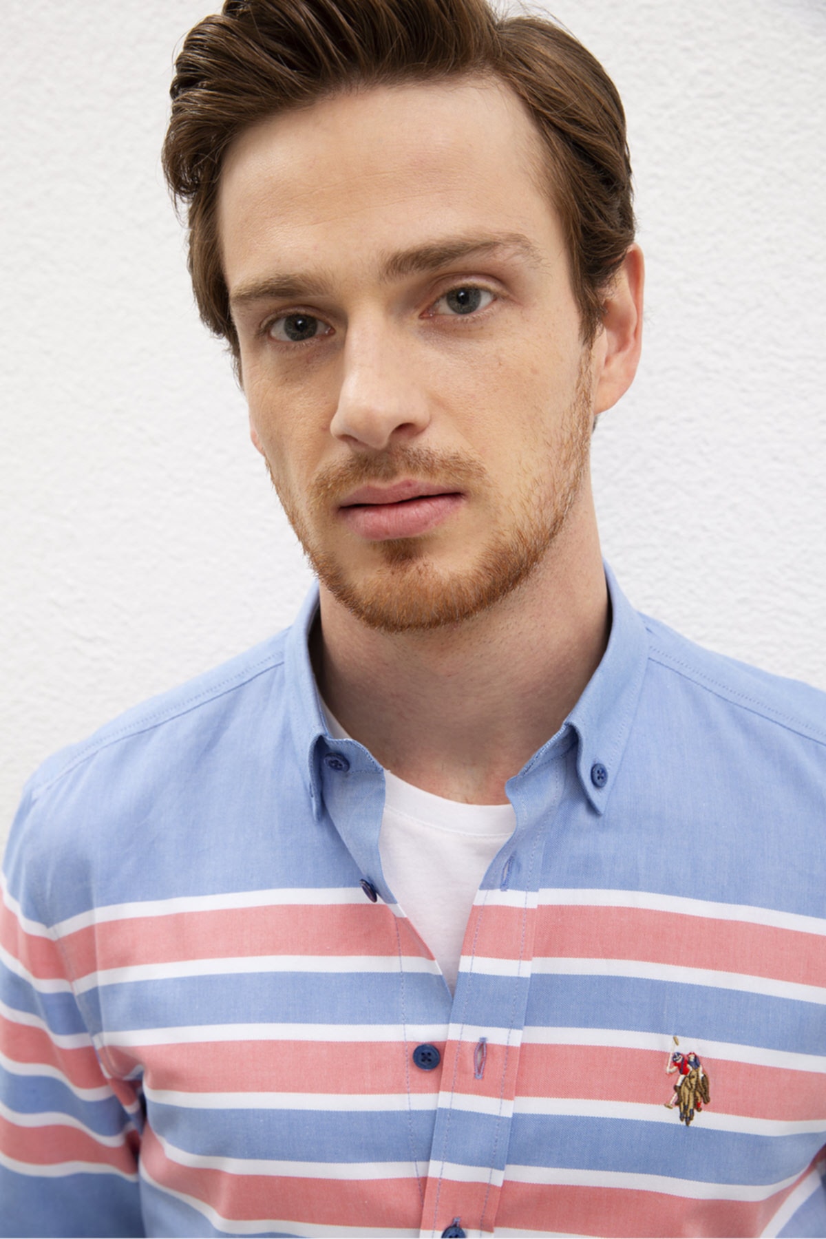 پیراهن مردانه آبی یو اس پولو | G081GL004.000.992060 اورجینال - تصویر 2