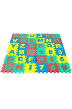9cm X 9cm Minik Parçalı Eva Puzzle Harfli Sayılı Eğitici Mini Oyun Halısı 36 Parçalı Mat3