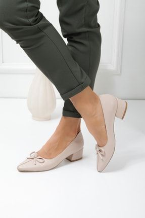 Ten Fiyonlu Topuklu Kadın Ayakkabı 2022027