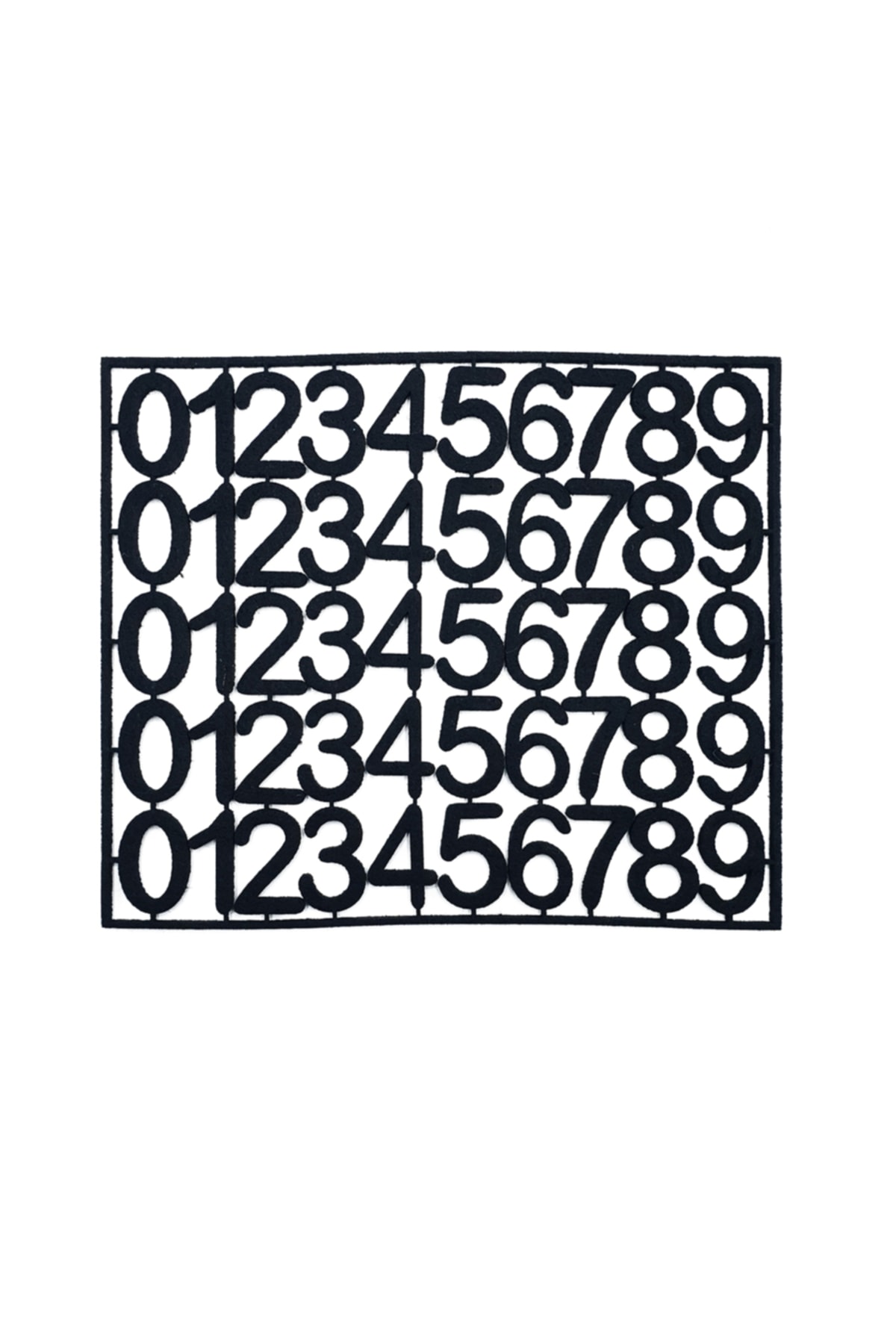 E Elmas Keçeden Rakam - Sayı 3cm - Siyah