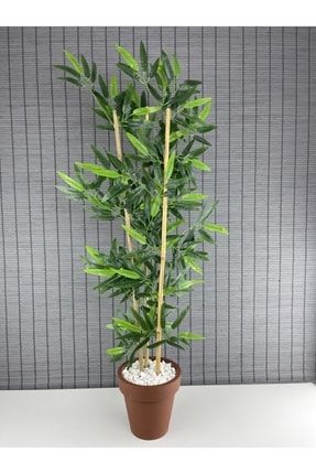 Yapay Yoğun Yapraklı Dekoratif Bambu Ağacı Fulya Saksılı 3 Gövde 110cm FULYADEKOR3-90