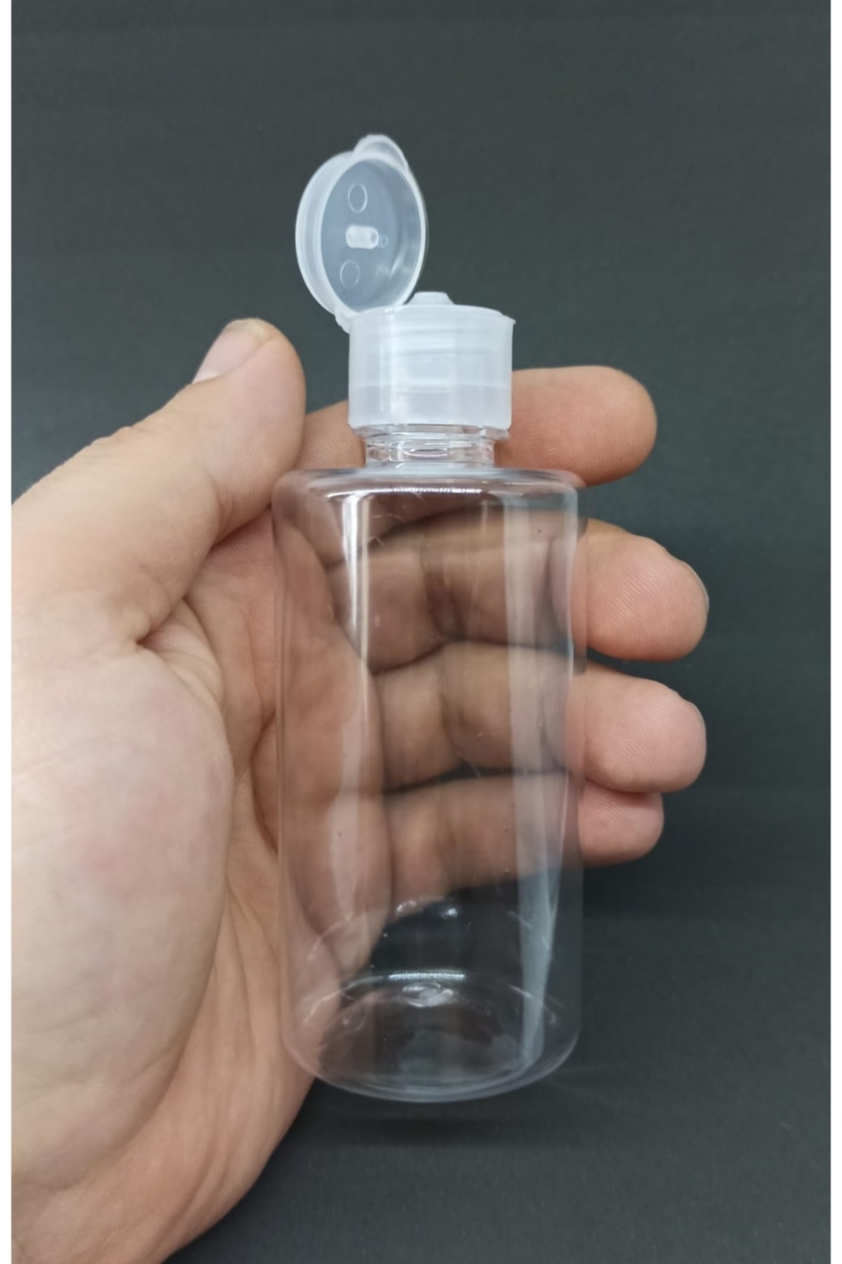 Genel Markalar 1 Adet 100 Ml Boş Pet Şişe Numune-likit-kolonya-parfüm-sıvı Şişesi 18 Ağız Fliptop Kapak