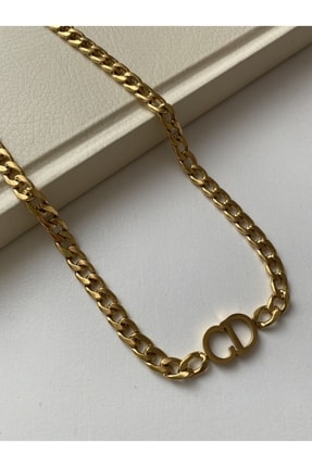 Gold Dior Çelik Kolye Asmir005