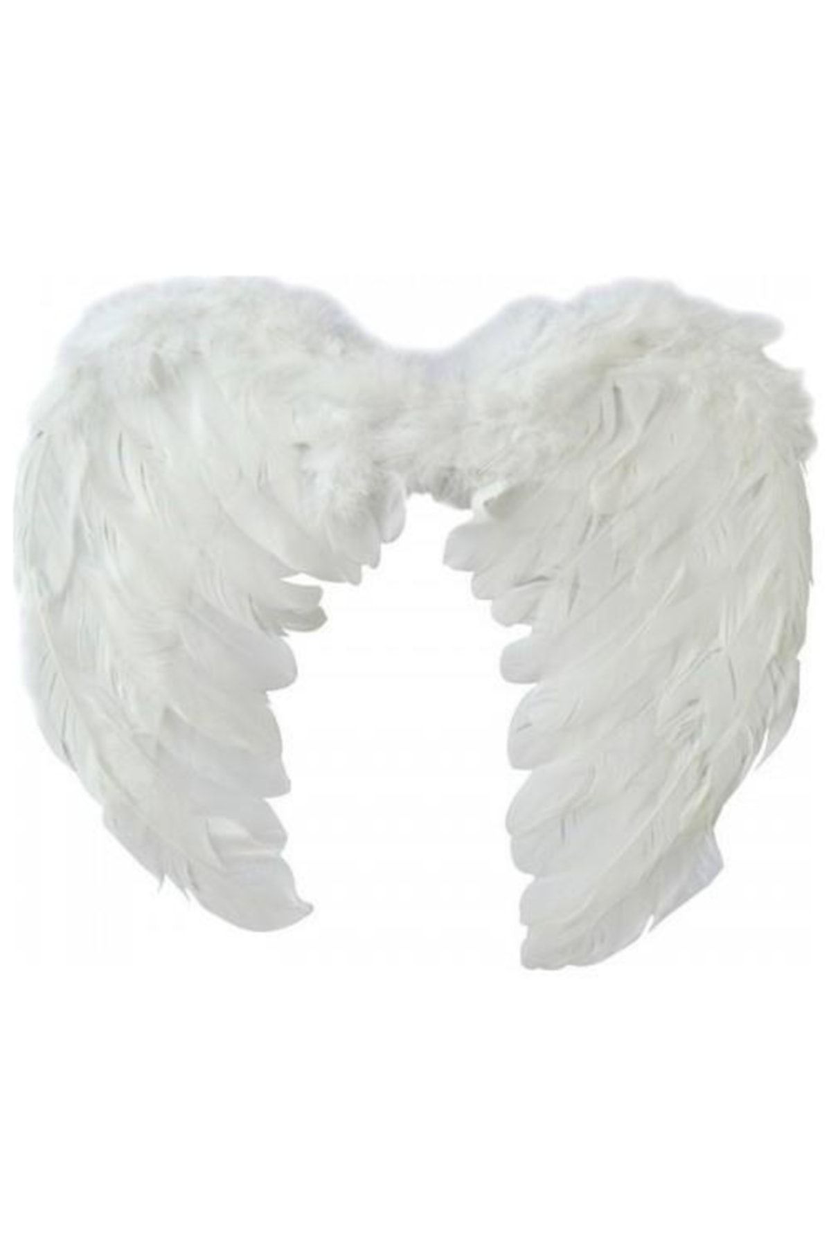 Mashotrend-Large Size White Feathered Angel Wing 52 cm - Angel Costume - Angel Wings 1