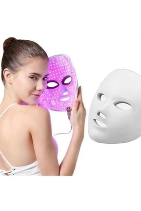 Yüz Bakım Maskesi Boyun Cilt Gençleştirme Fototerapi Mezoterapi 7 Renkli Led Işıklı