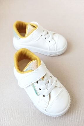Beyaz Sarı Bebek Spor Ayakkabı ob-16-12