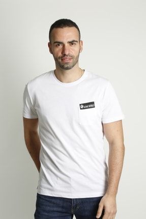 Beyaz Cep Detaylı Erkek T-shirt JW-01