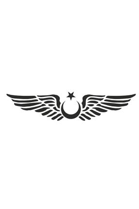 Ay Yıldız Kanatlı Türk Bayrağı Oto Kapı Cam Kaput Sticker - 30cm 53454626