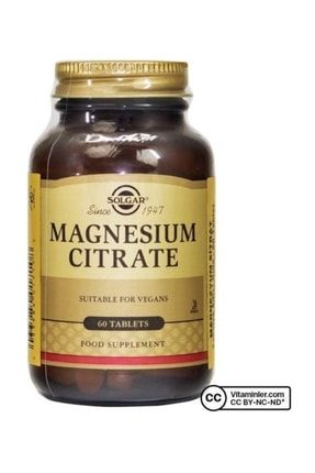Magnesium Citrate (magnezyum Sitrat) 200mg 60 Tablet 20000000003