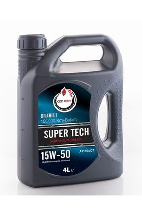 Super Tech 15w/50 Onarıcı 150.000 Km Bakım Synthetic Motor Oil 4 Lt OZPET15/50