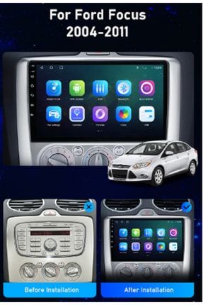Ford Focus 2004 2011 Uyumlu Android Multimedya 2+32 Gb 9' Yeni Nesil Ips Ekran Araca Özel AZ0000000043