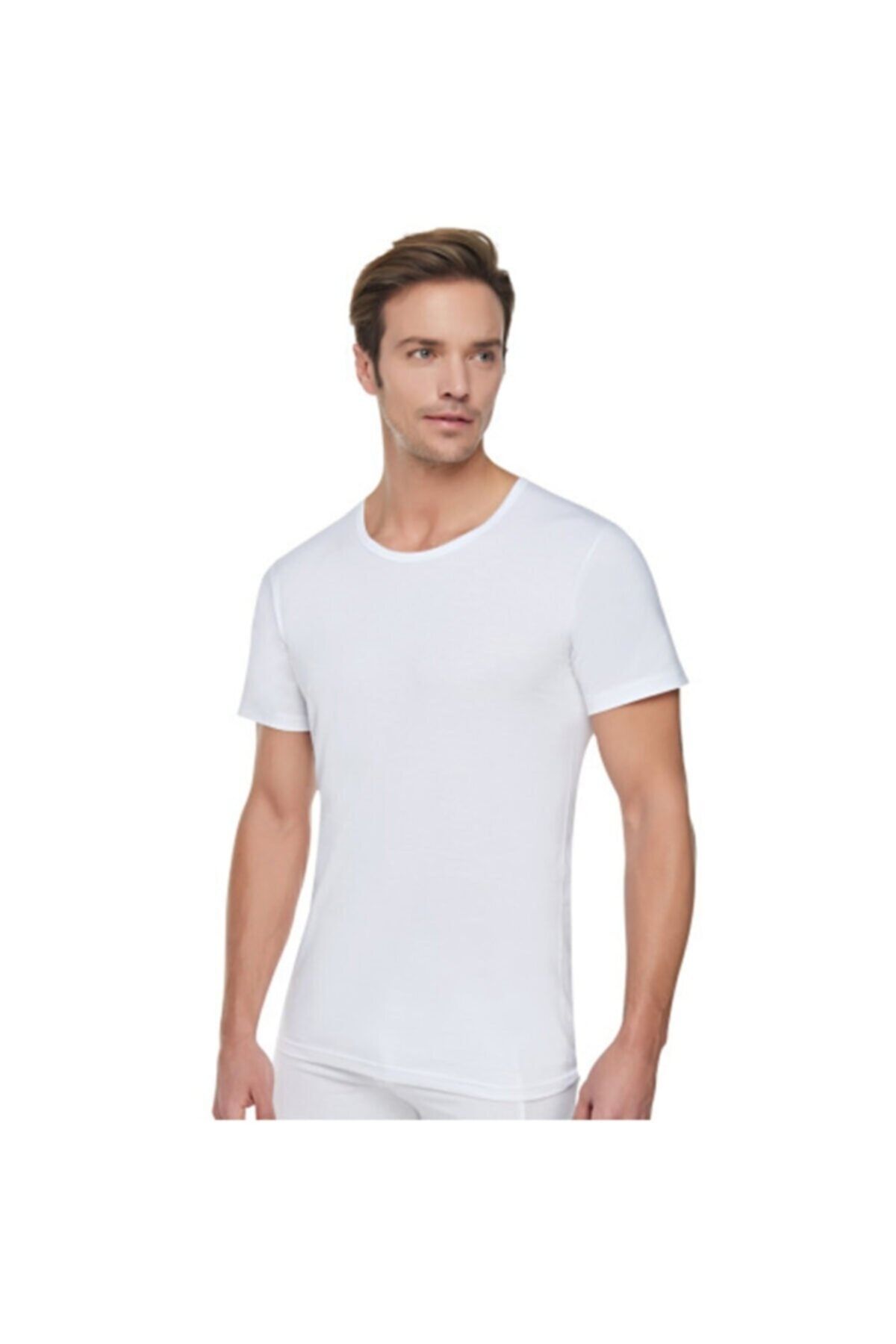 Tutku Tricou Pentru Bărbați, Alb, Cu Gât Cu Nervuri, 6 Piese Masculin - L
