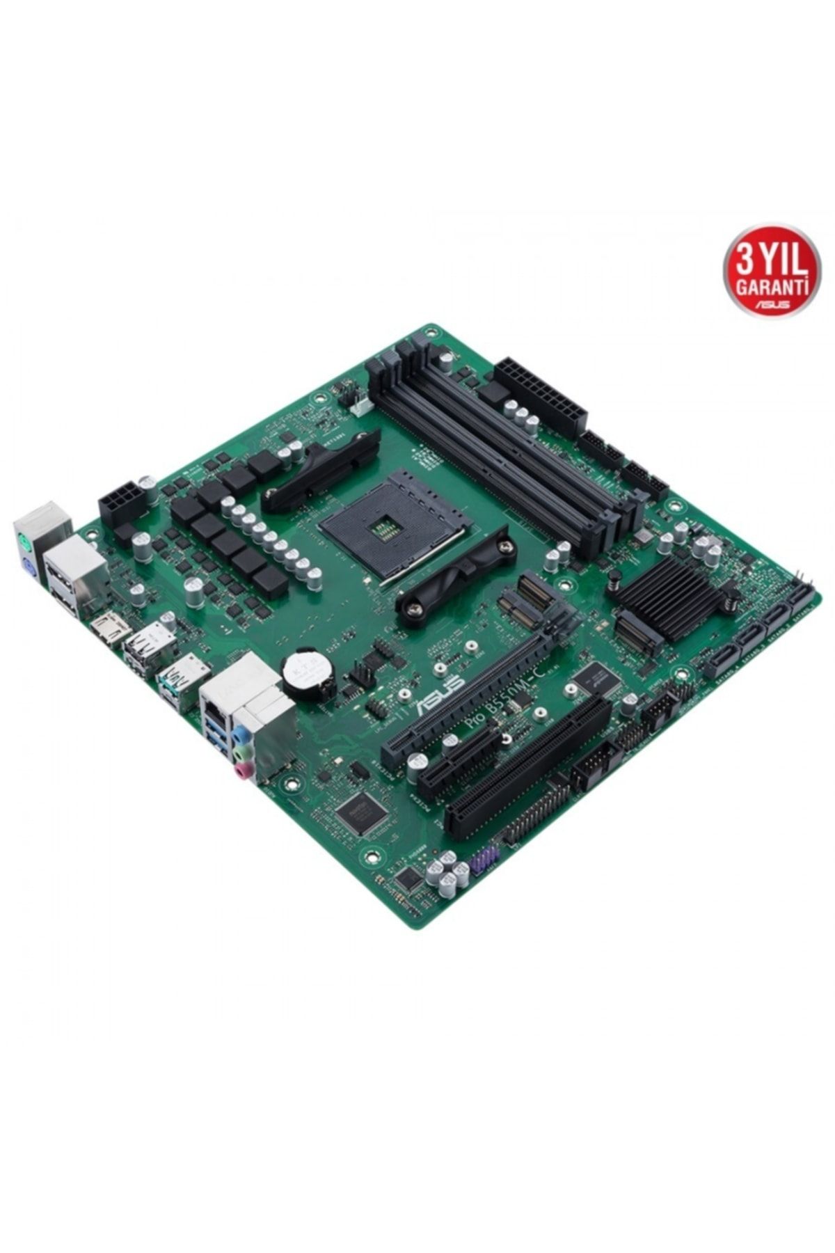 ASUS-Pro B550m-c/csm DDR4 M2 PCIE NVMe HDMI DVI PCIE 16x V4.0 Am4 Matx 4