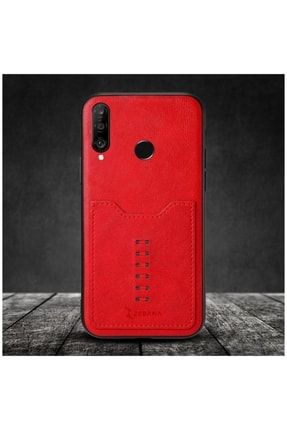 Huawei P30 Lite Uyumlu Kılıf Chic Cepli Kılıf Kırmızı 2124-m304