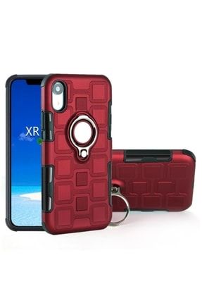 Apple Iphone Xr Uyumlu Kılıf Vasos Yüzüklü Silikon Kırmızı 1456-m285