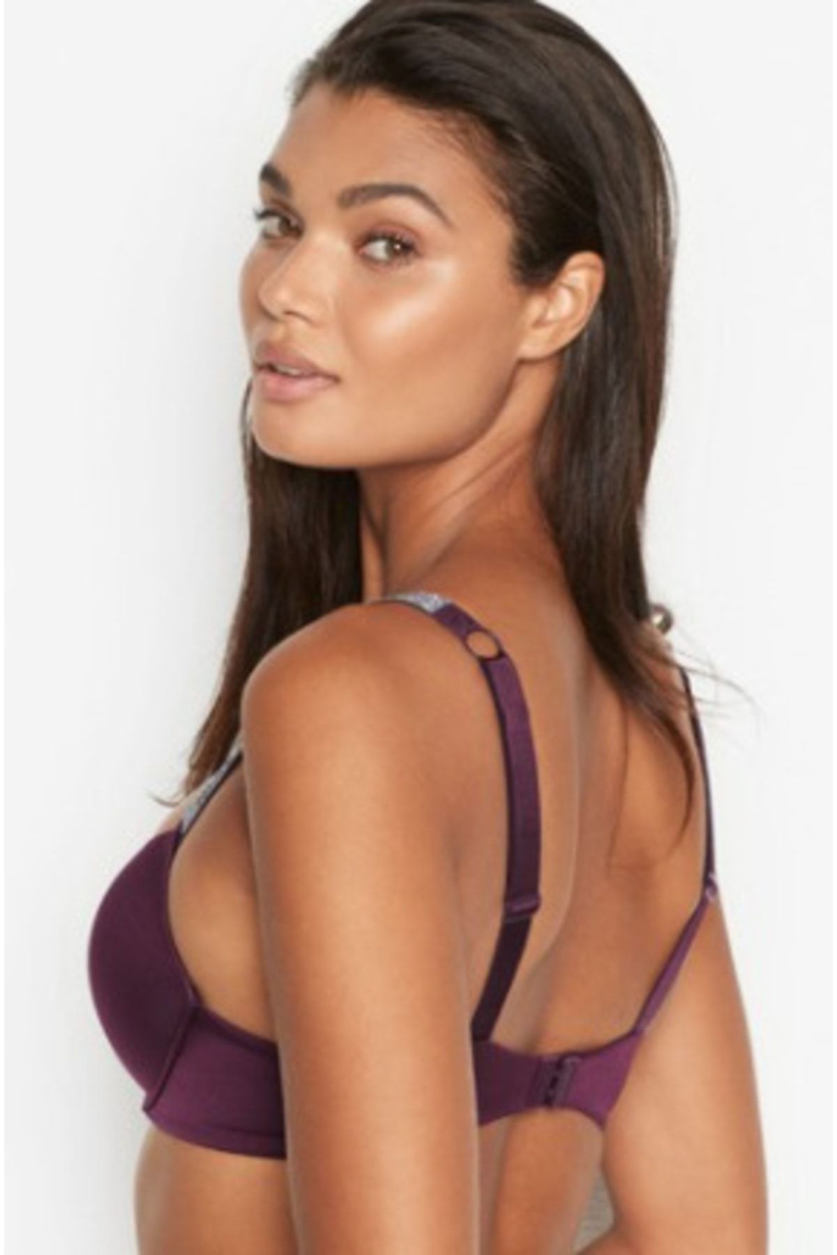 Victoria's Secret-Bombshell 2 Size Large Showing Glittery Strappy Pushup Bra 2