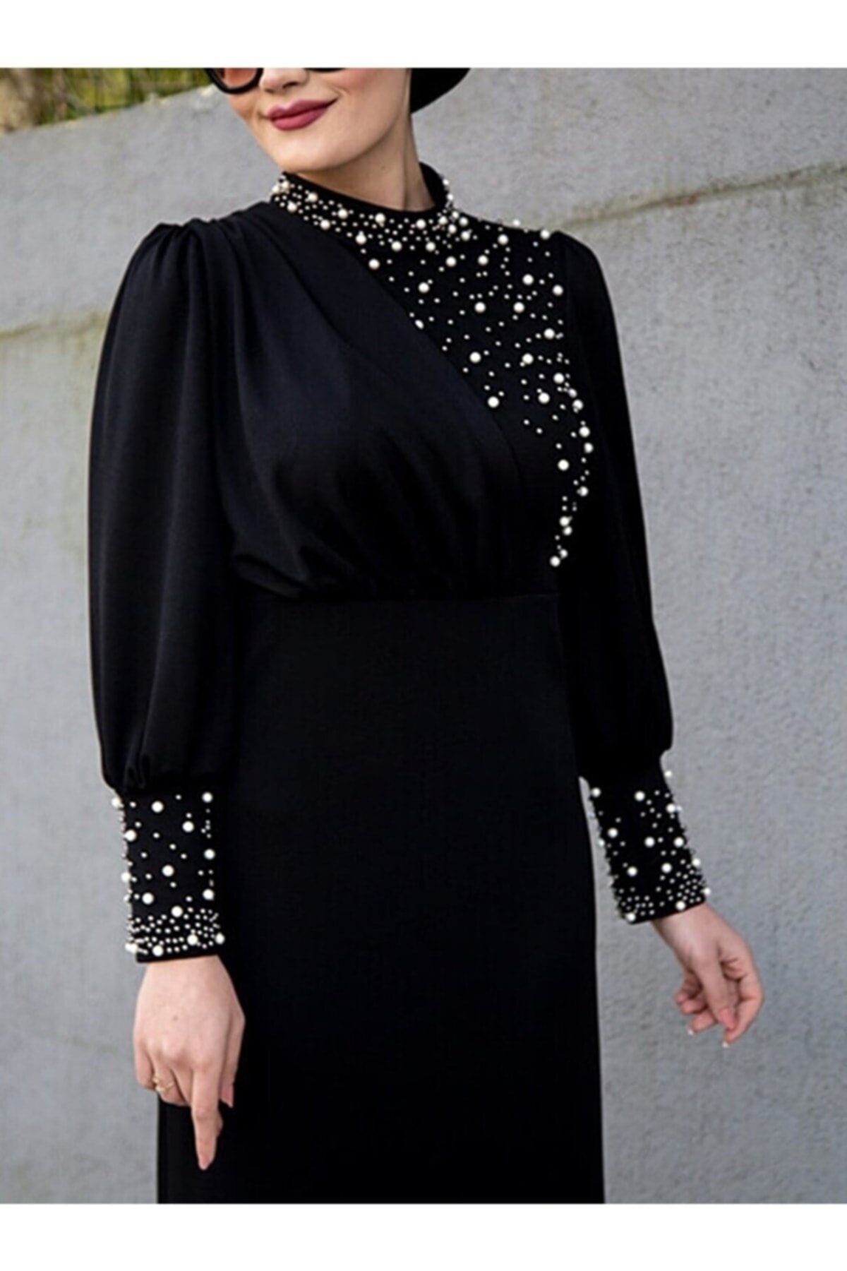 MODA HEVRA Inci Detaylı Özel Gün Elbisesi