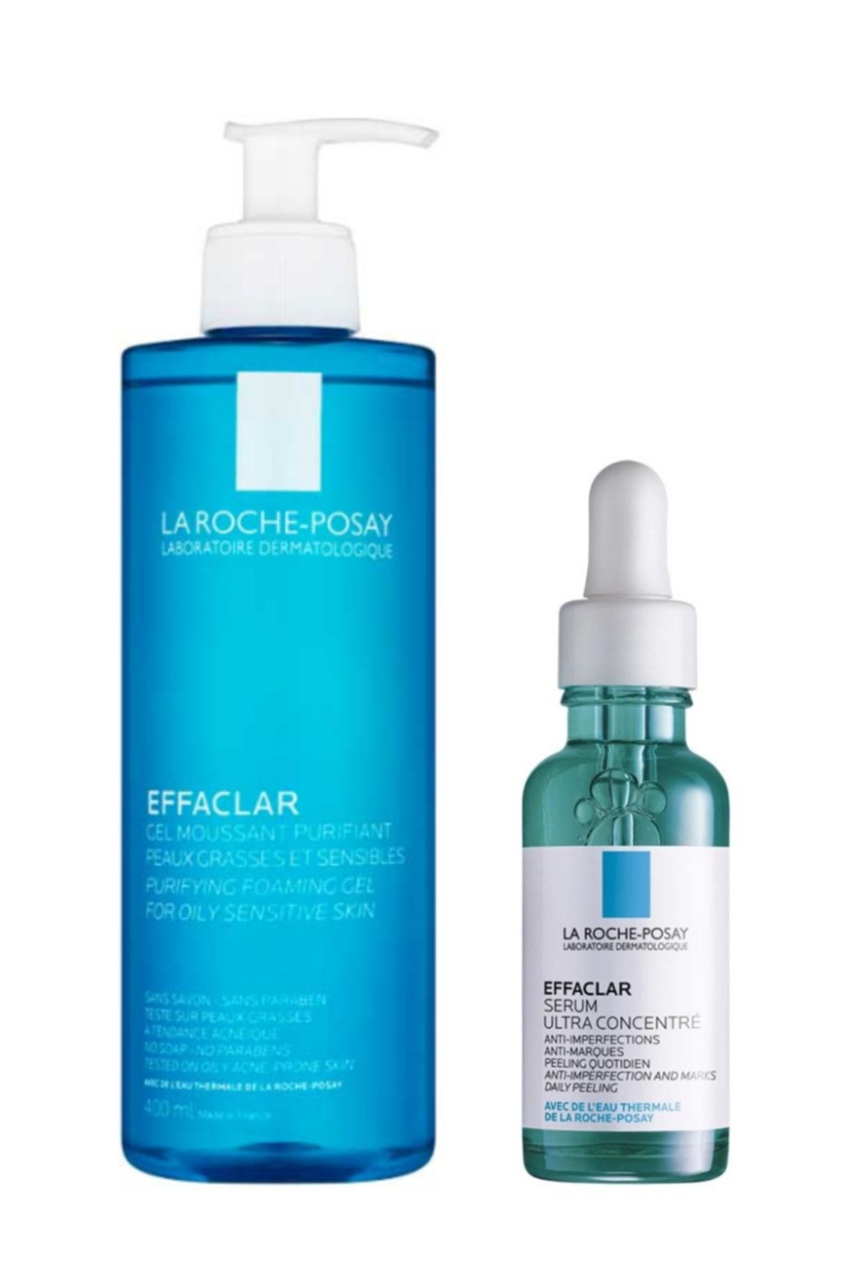 La Roche Posay ژل تمیزکننده Effeclar 400 میلی لیتر و سرم ضد لک La Roche Posay