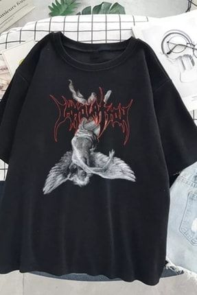 Nefigo Harajuku Gothic Lock And Load Angel Siyah Unisex T-shirt nefigolockloadangel