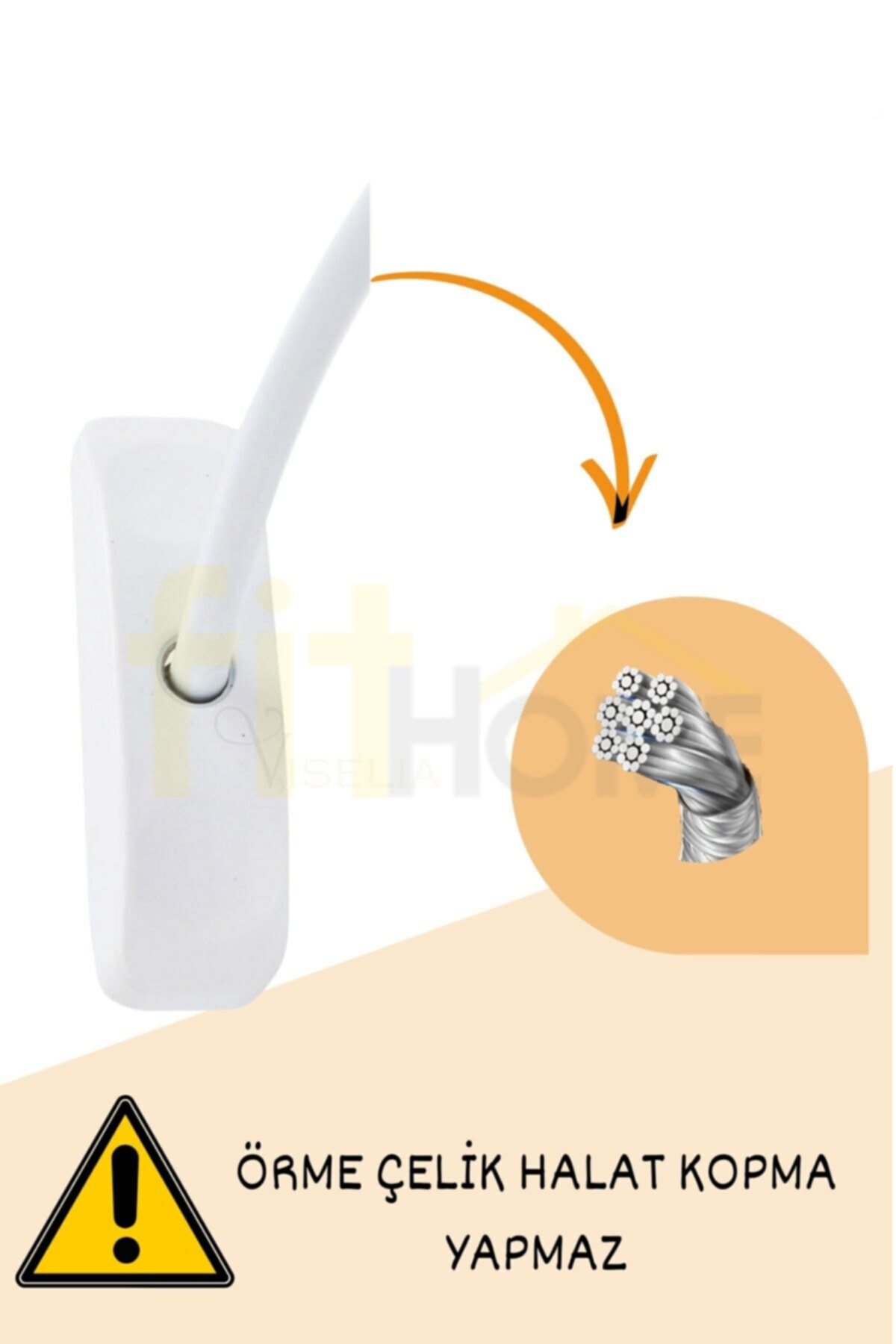 fitfiyat 5 Adet ! Bas Kilitle Çelik Halatlı Pencere Pimapen Pvc Cam Kilidi Çocuk Hırsız Emniyet Kilidi fotoğrafı 3 (önizleme)