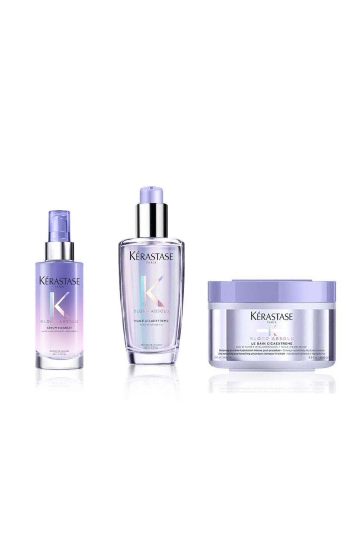 بلوند Absolu Cicanuit 90 ml + Huile Cicaextreme 100 ml + شامپو Le Bain Cicaextreme 250 ml Kerastase