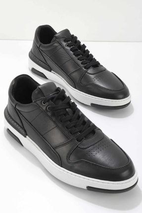Siyah Leather Erkek Sneaker E01112117403