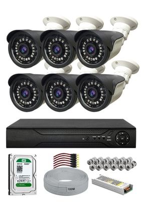 6 Kameralı Set - 5mp Sony Lensli Full Hd Gece Görüşlü Güvenlik Kamerası Sistemi - Cepten Izle 6 kameralı set