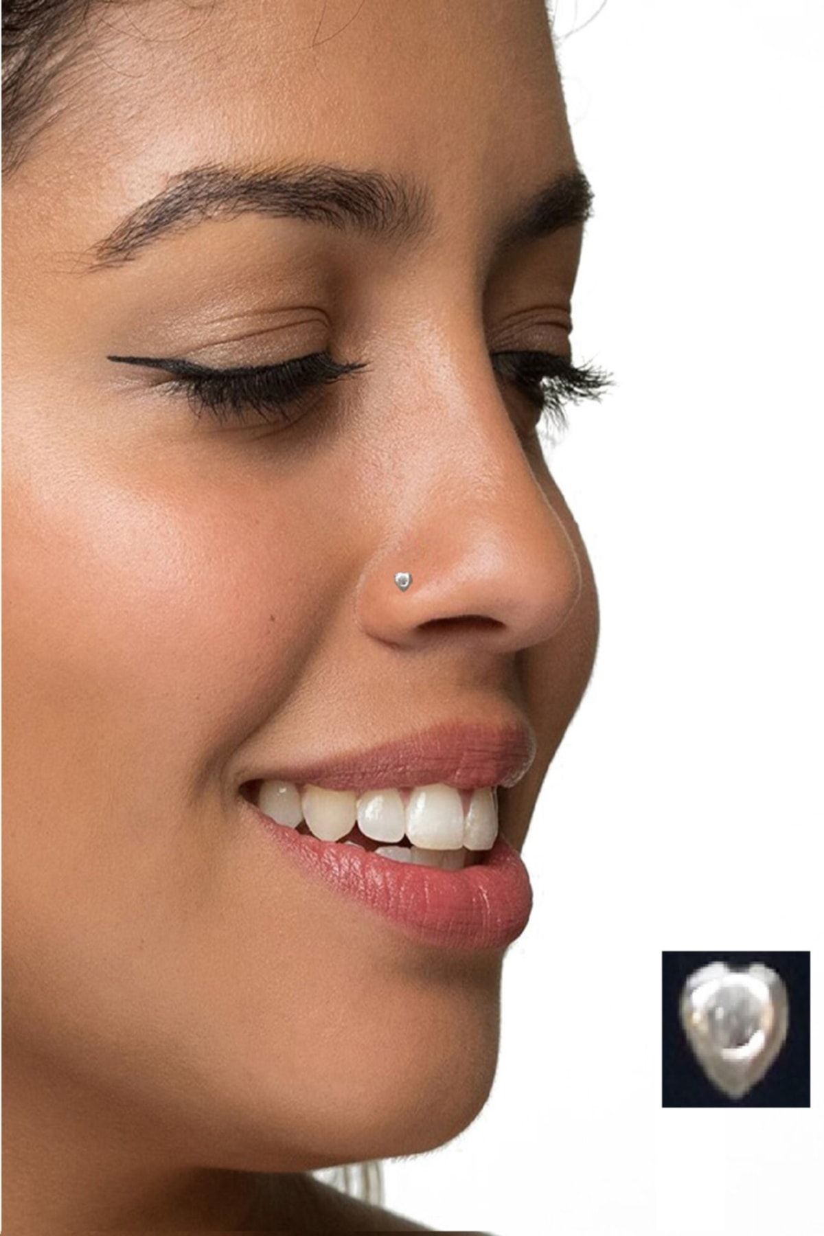 Buy THANU'S CRAFT Press on Silver Nose ring stud Non Piercing Nose Pin  without Piercing for Women (1pc Silver Nose Ring) at Amazon.in