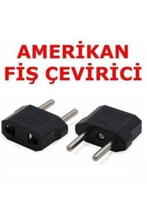 Amerikan Priz Çevirici Adaptör Türk Tipi Fiş Dönüştürücü Aparat - ||| Siyah ||| 708555398
