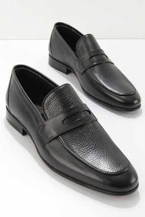 Siyah Leather Erkek Klasik Ayakkabı E01630255303