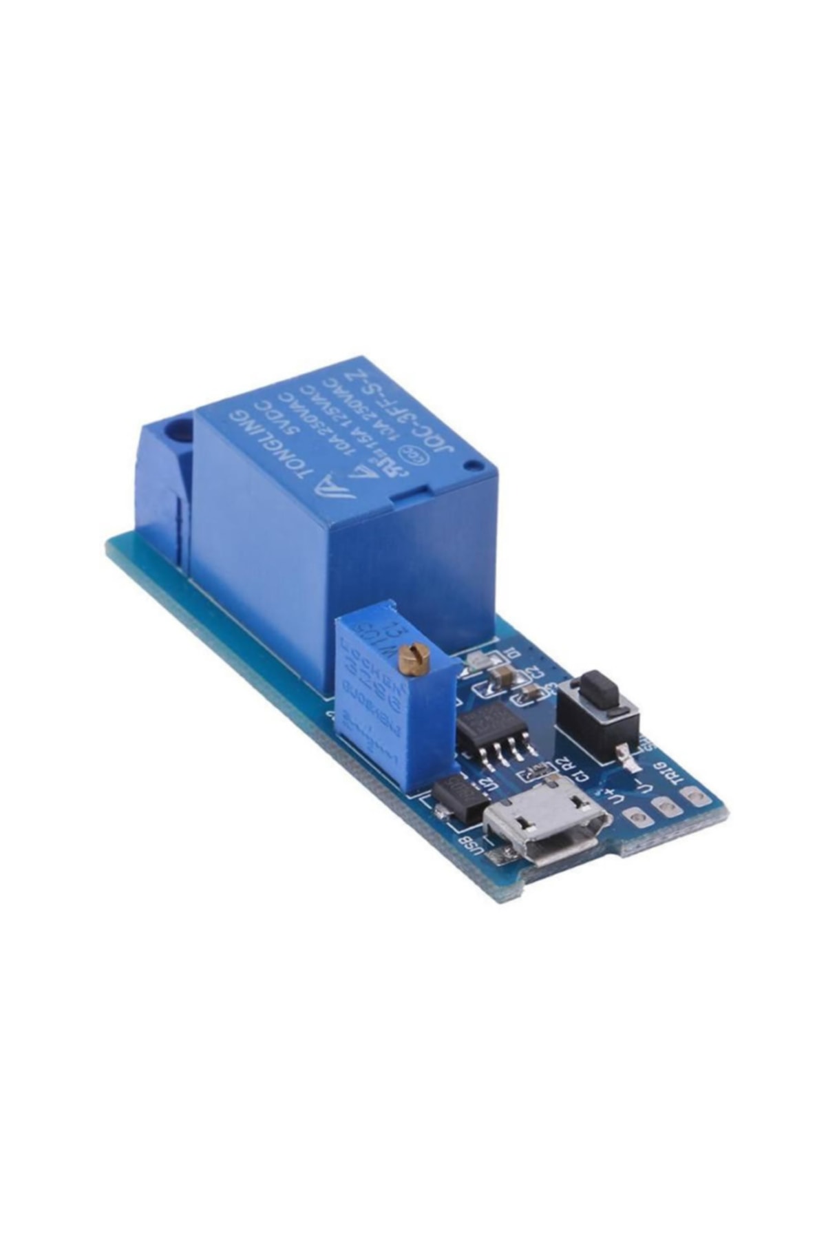 5v-30v Micro Usb Zaman Gecikme Röle Modülü 0-24sn Potansiyometre 7