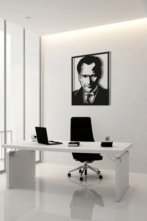 Wall Art Mustafa Kemal Atatürk Portre Dekoratif Metal Duvar Tablosu -0027 ARL-0027