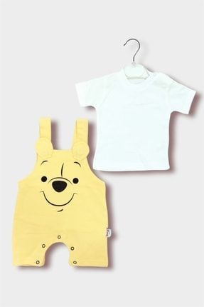 Erkek Bebek Sarı Salopetli Kısa Kollu Çıtçıtlı İkili Takım C959554