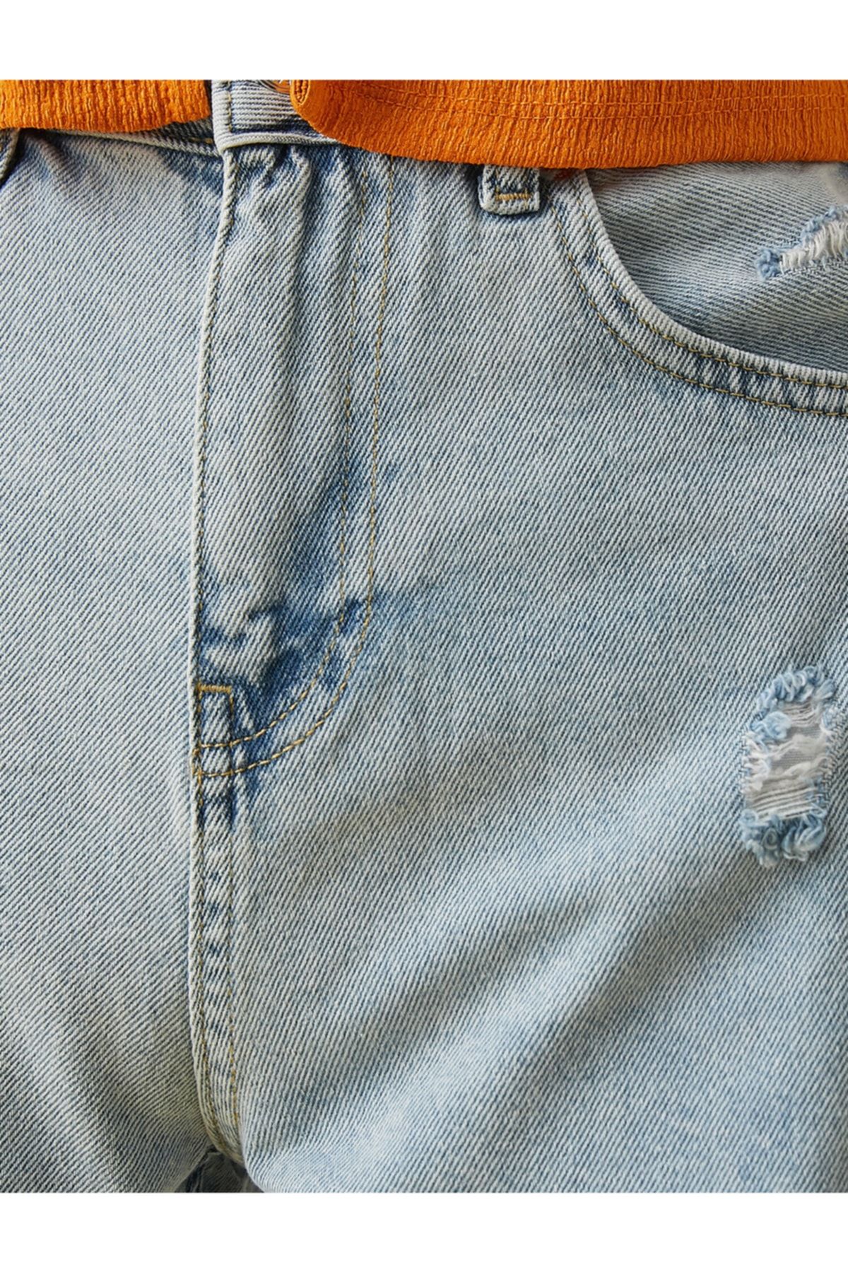 Koton Shorts Blau Hoher Bund ZL5589