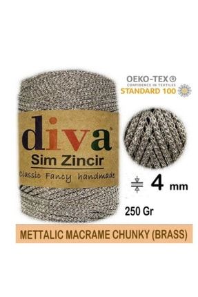 Metallıc Makrome Sim Zincir 1 Brass DiwaLine-SMZNCRMC