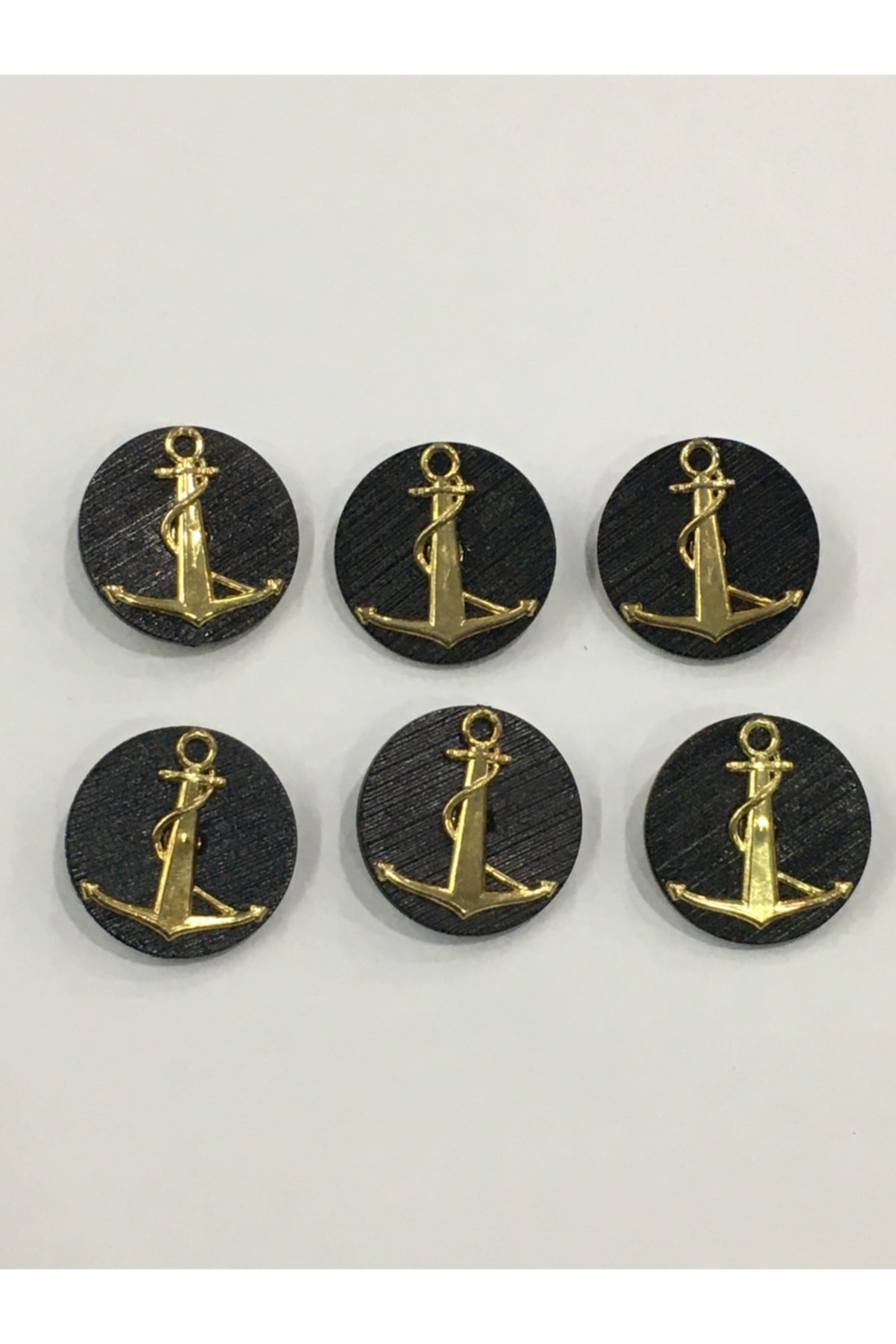 Vest Cardigan Button Set of 6 with Anchor Crest 1.8 Cm
