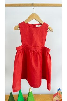 Pavri Keten Kız Çocuk Elbise E001
