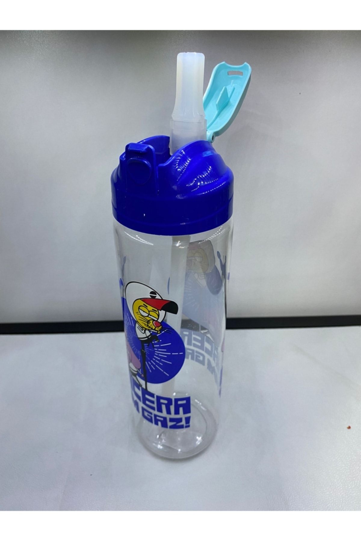 Gıpta-Kral Şakir Patterned Tritan Flask with Straw 630cc K0031-1 2