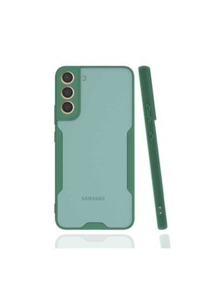 Samsung Galaxy S22 Kılıf Parfe Kamera Korumalı Ince Çerçeveli Silikon Koyu Yeşil krks5270745304533