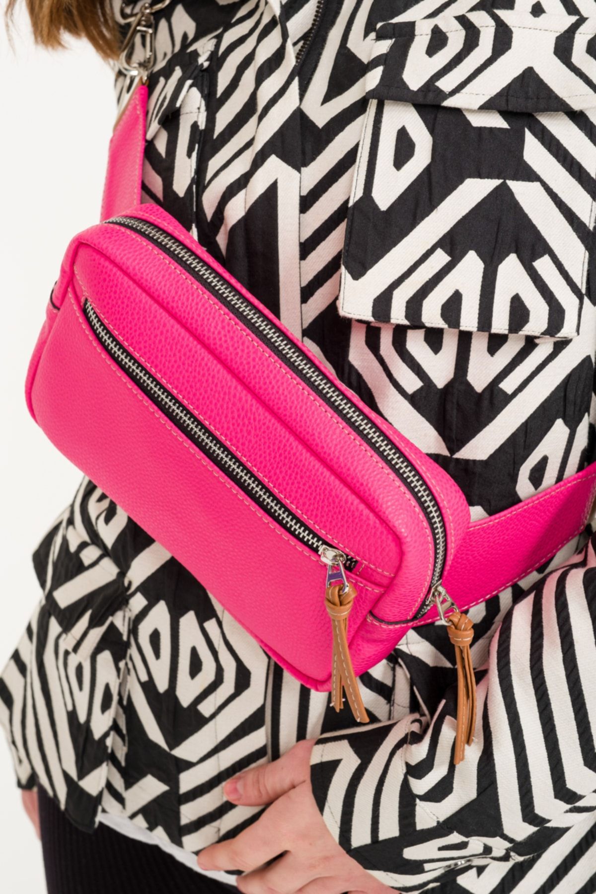 Clear neon discount pink bum bag