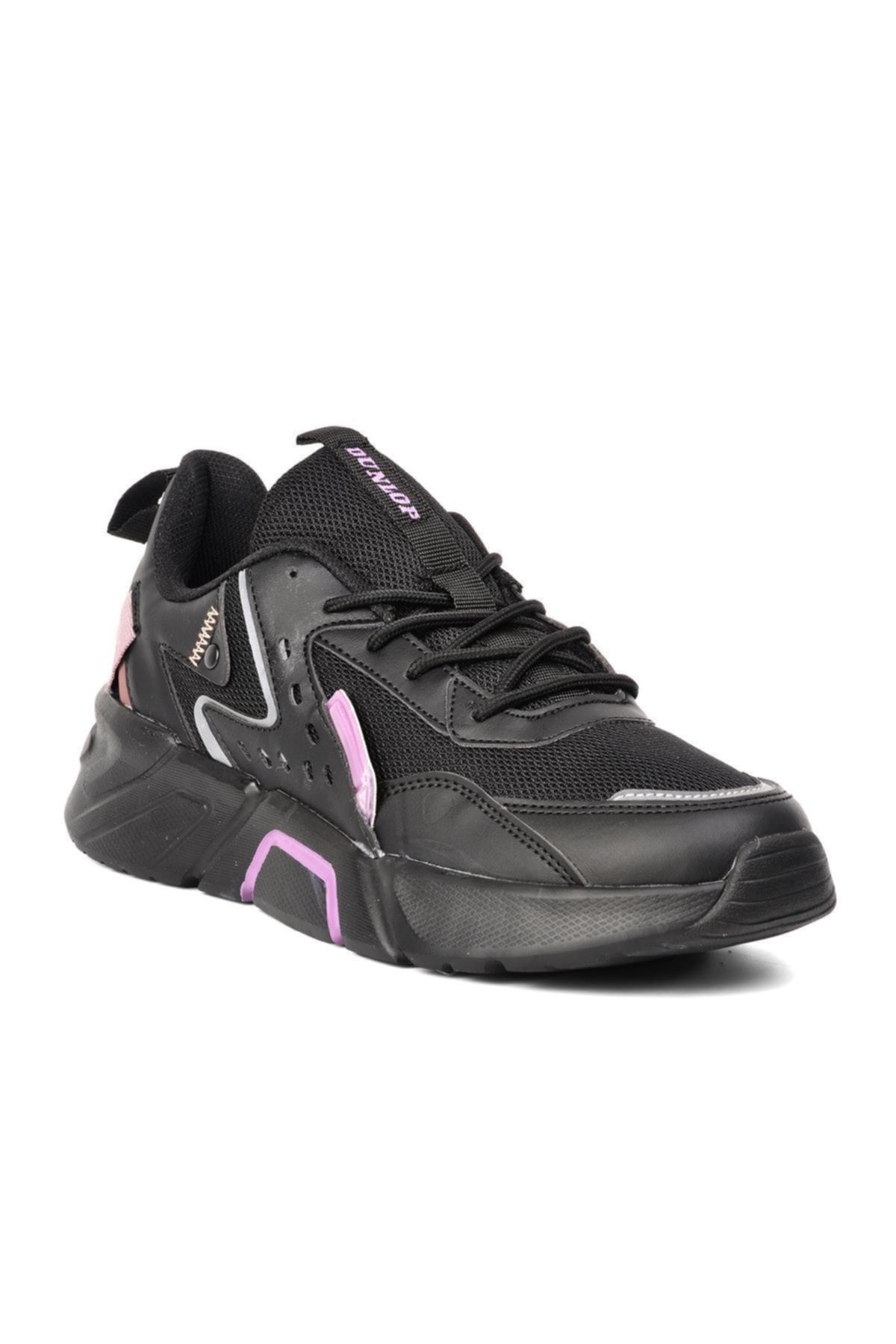 DUNLOP 1813 Siyah Kadın Kalın Taban Sneaker SN7700
