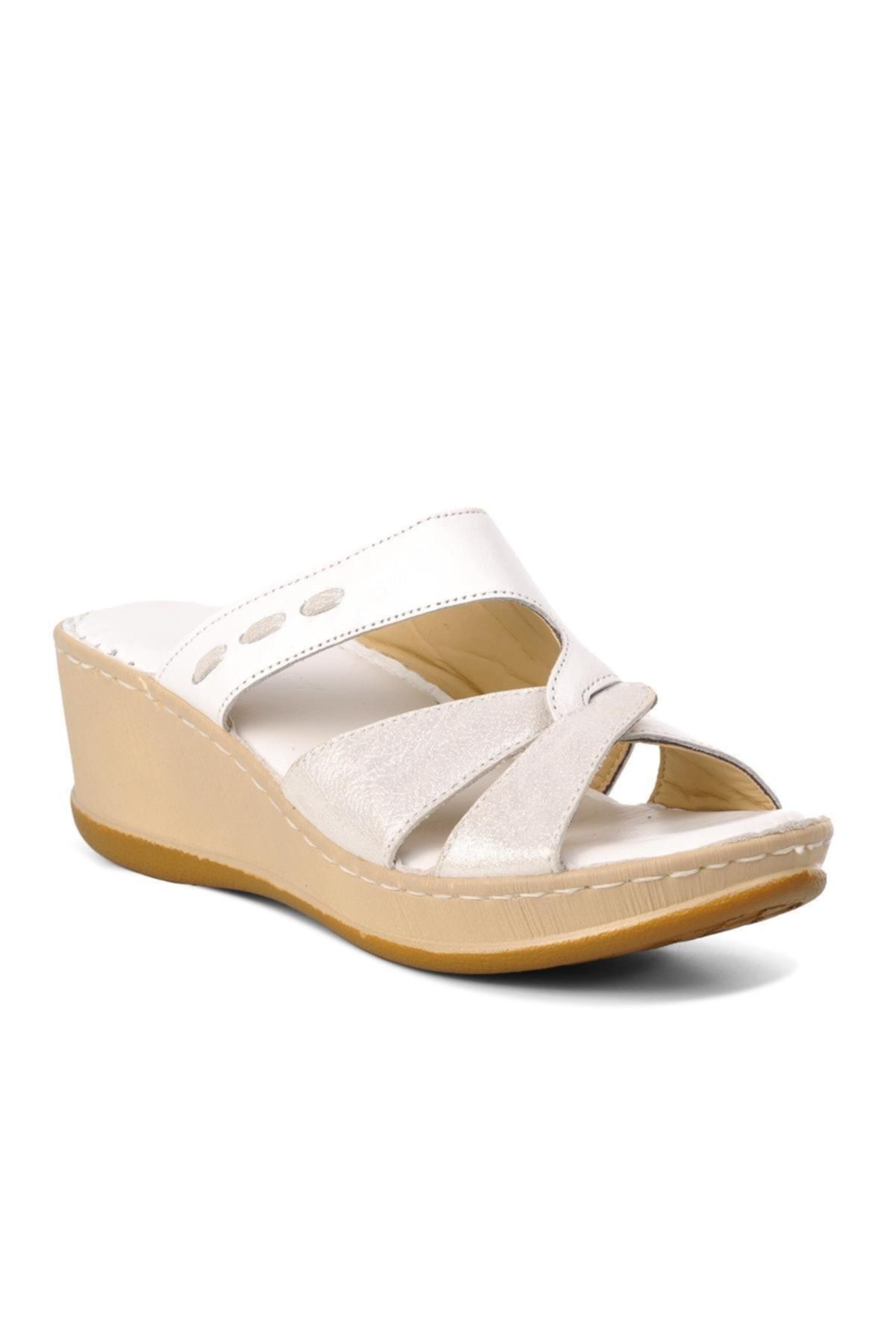 Castle Black Mules White Flat Trendyol