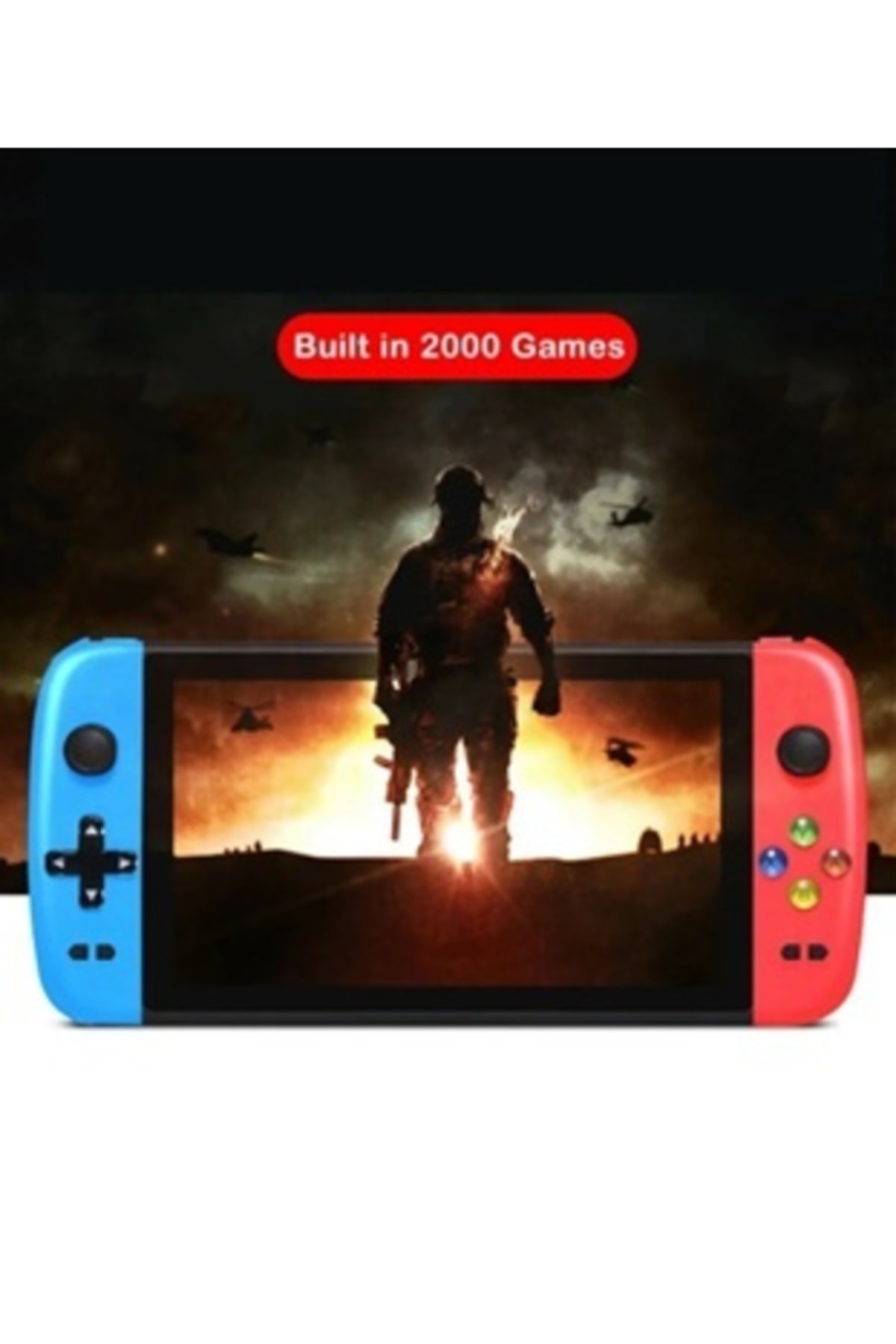 Retro Ps7000 128 Bit 7'inç Geniş Hd Ekran Taşınabilir Oyun Yüklü Tv Ve El Oyun Konsolu 2
