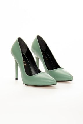 Stiletto Ince Yüksek Topuklu Ayakkabı Su Yeşil gult