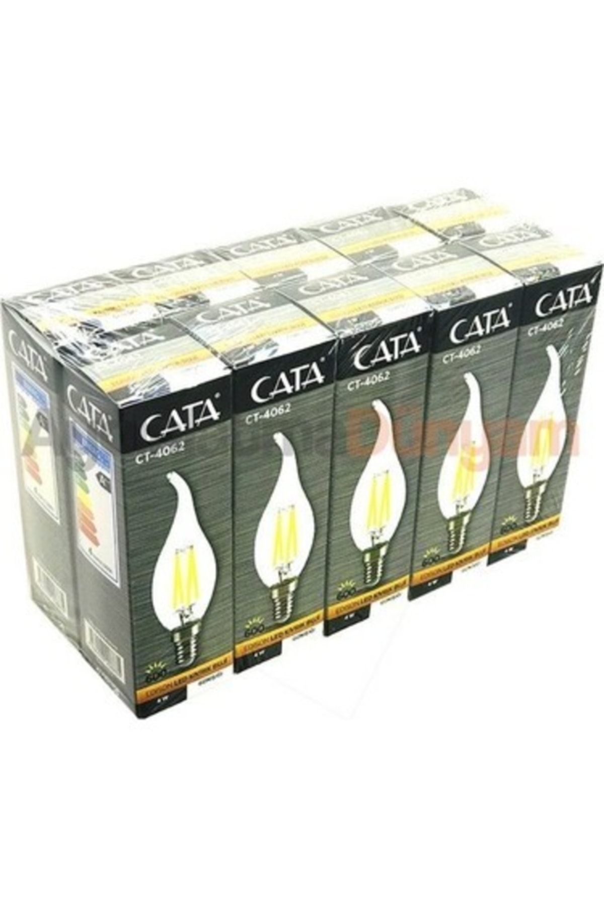 Cata 4w Led Filament Kıvrık Buji Ampul Ct-4062 Gün- Işık 10 Lu Paket