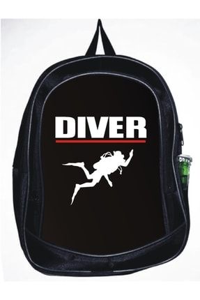 Diver,dalgıç,zıpkıncı,sırt Çantası,siyah Çanta GHRWTHTHGTGRS