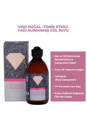 - Tonik Etkili Yağı Alınmamış Doğal Gül Suyu 250ml GLSY0001